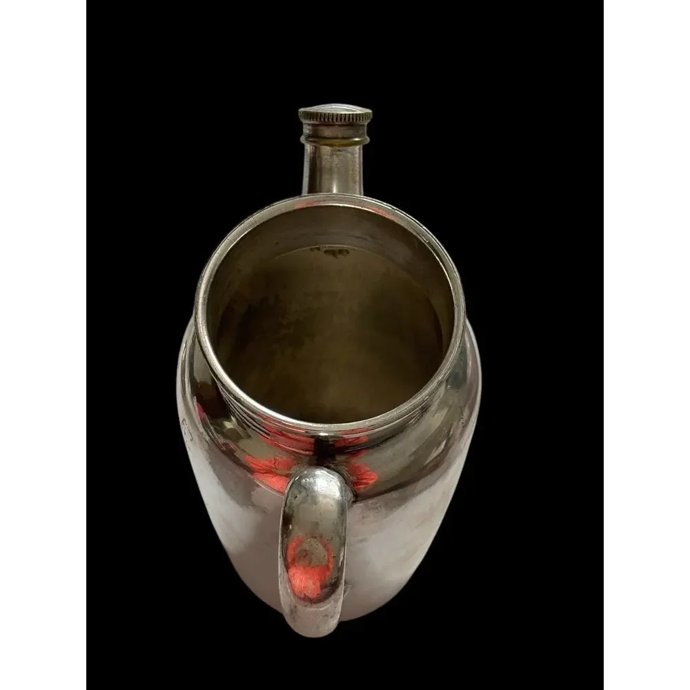 S. F. CO Silver Plate Martini / Cocktail Shaker W/ Handle Antique Art Deco